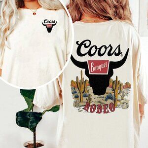 Coors Banquet Desert Shirt | Western Bull Head Vintage Country Style Unisex Top